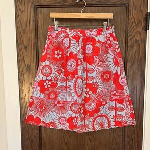 Marimekko Floral Red and White Skirt - Euro 38